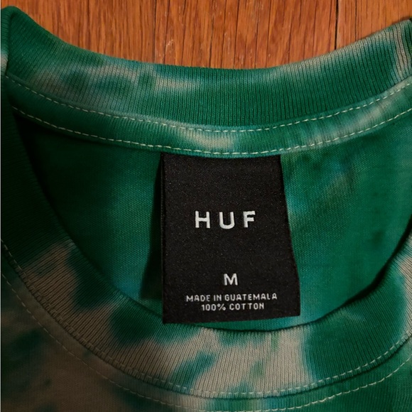 Huf Worldwide Skateboard Shirt T-Shirt Tee Huf High Tie Dye Sycamore Medium - Picture 4 of 5